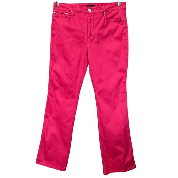 Roberto Cavalli Bright Pink Jeans Authentic Made in Italy Size 44 Straight Leg - Picture 4 of 12